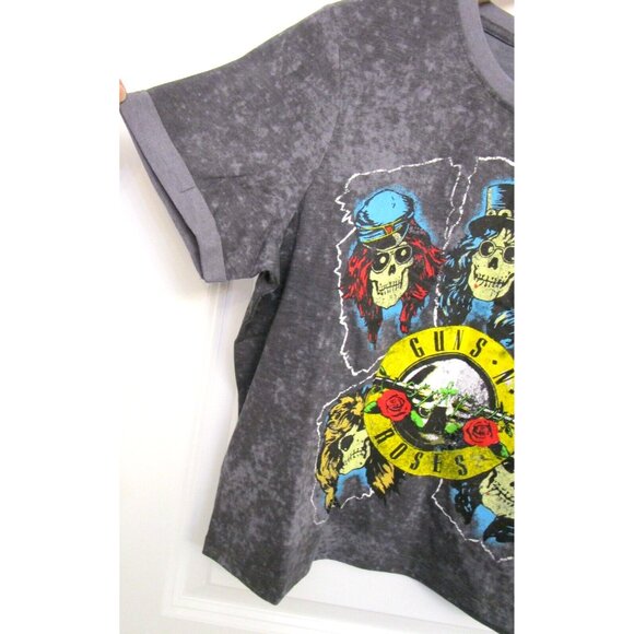 Guns N Roses T-shirt Graphics - Short Sleeve Gray - Women/Junior Size Small NWT - Picture 10 of 15